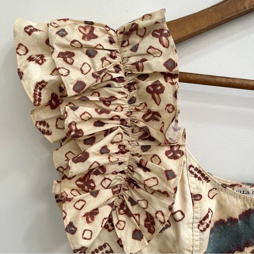 Ulla Johnson Milla Ruffled Button Up Corset Top Boho Western Coachella Size 4 - Picture 9 of 15